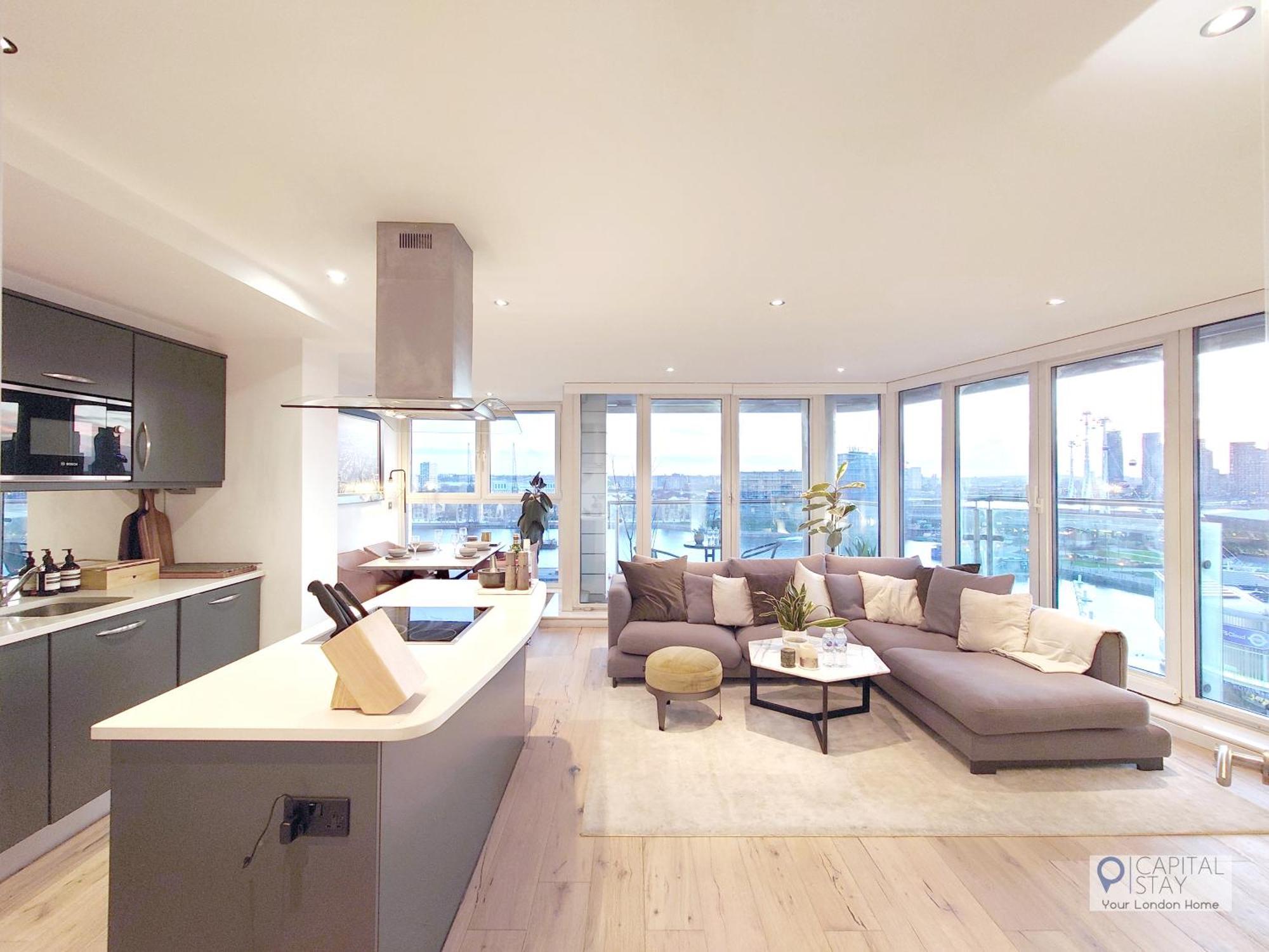 Deluxe Two Bed Apartment With River & City View Лондон Экстерьер фото